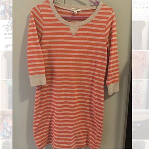 Banana Republic Striped Soft T-shirt Dress - Peach